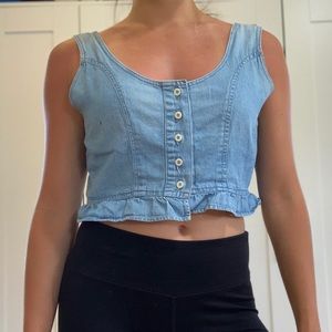 Denim crop top
